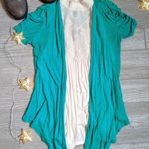 Rue 21 Short Sleeve Floral Cardigan